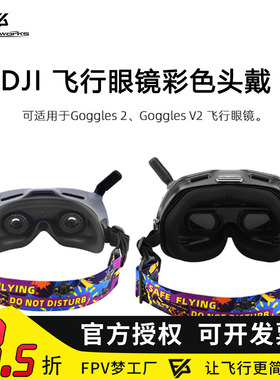 FPV 大疆Avata FPV飞行眼镜 头带 V2 眼镜 头戴 电池固定 穿越机