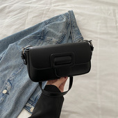 有趣琳 包包女剑桥翻盖纯色单肩腋下小方夏季 跨境包