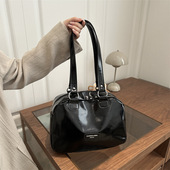 有趣琳 手提包女油蜡皮小众大包大容量时尚 流百搭质感休闲单肩