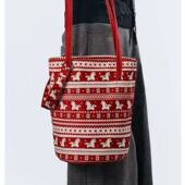 有趣琳 斜挎包新年大容量马上快乐水桶包节日伴手礼上班通勤