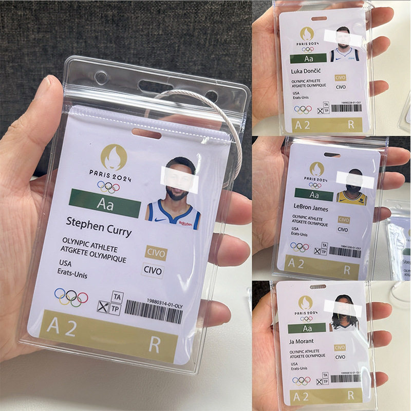 NBA球星参赛卡证件书包挂饰图片