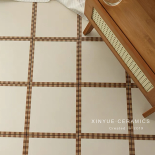 法式复古卫生间奶黄色小花砖瓷砖防滑地砖厕所厨房浴室阳台墙砖