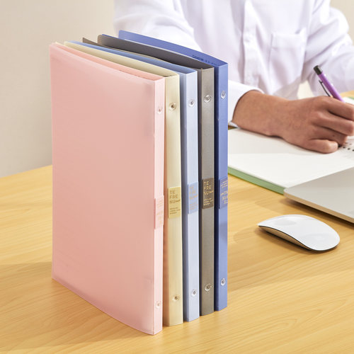 King jim锦宫活页本大容量不硌手珍珠色活页笔记本B5线圈本可拆卸