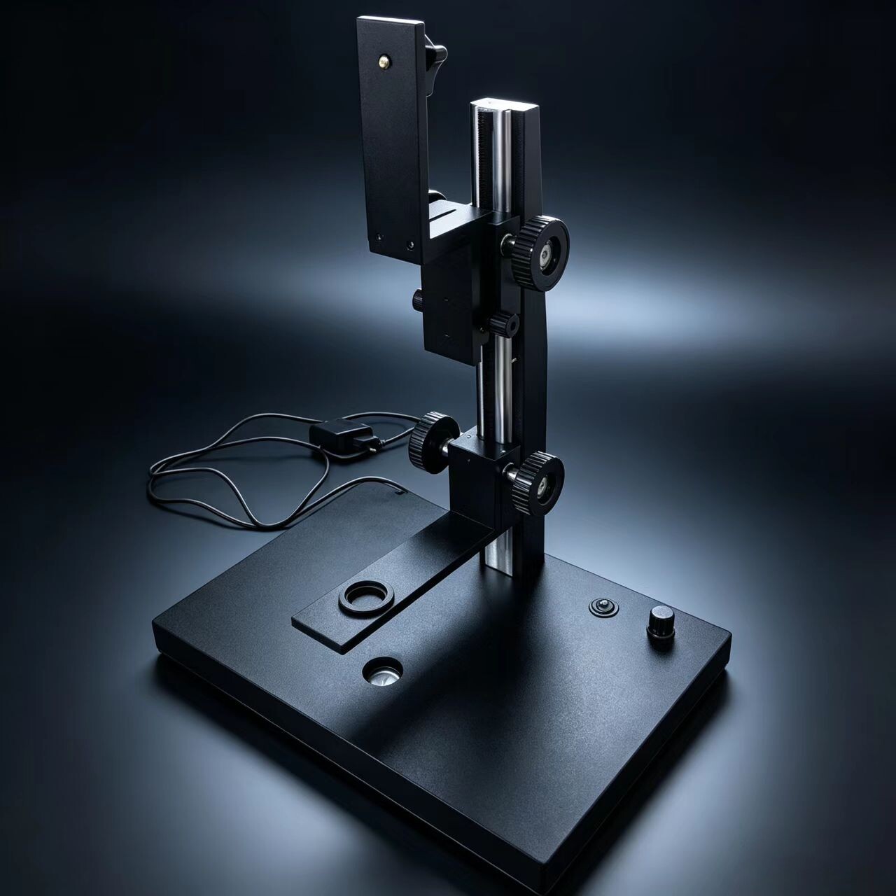 电动数码视频显微镜视觉机架粗调LED光源移动平台升降支架促销