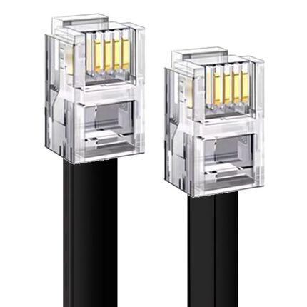 RJ9四芯4P4C通讯线纯铜数据线RJ11成品线4P水晶头工控设备连接线