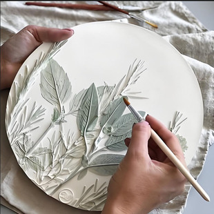 艺伯乐雕刻石膏板正方形圆形学生绘画板美术版 10cm15cm20cm30cm木刻刀 画雕刻板厚1cm1.5cm2cm多规格模型版