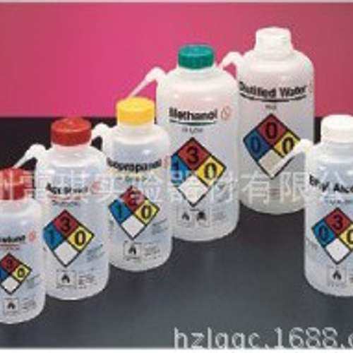 nalgene 2436-0505可通气安全洗瓶 500ml 蒸馏水，天然瓶盖