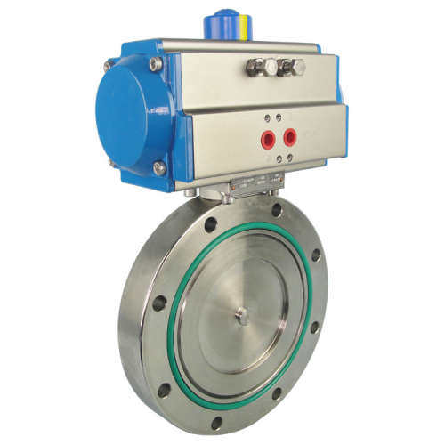 GIQ气动真空蝶阀不锈钢抽真空气动对夹蝶阀碳钢负压阀dn50 65 80