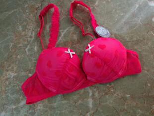 满80元免邮 外贸小尺码内衣 小罩杯少女学生文胸 萤光桔65A70A75C