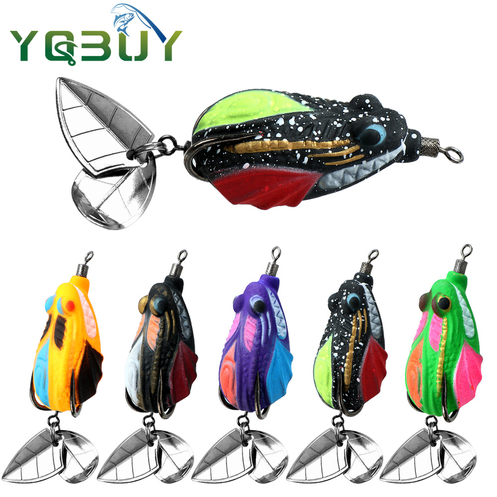 泰国风双亮片雷蛙4.5cm/7.2g 改装加强钩雷蛙打黑现货2个