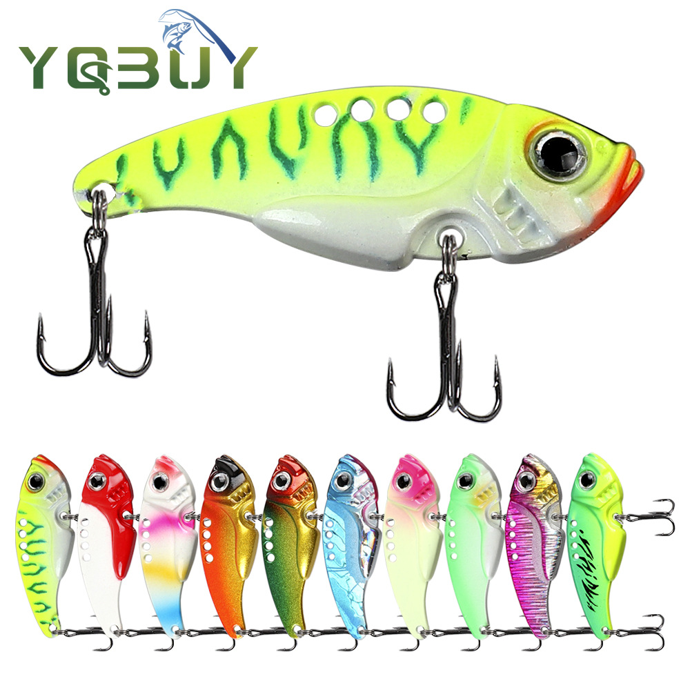 现货远投路亚饵淡水海水全泳层震动仿生假饵经典金属VIB亮片2个