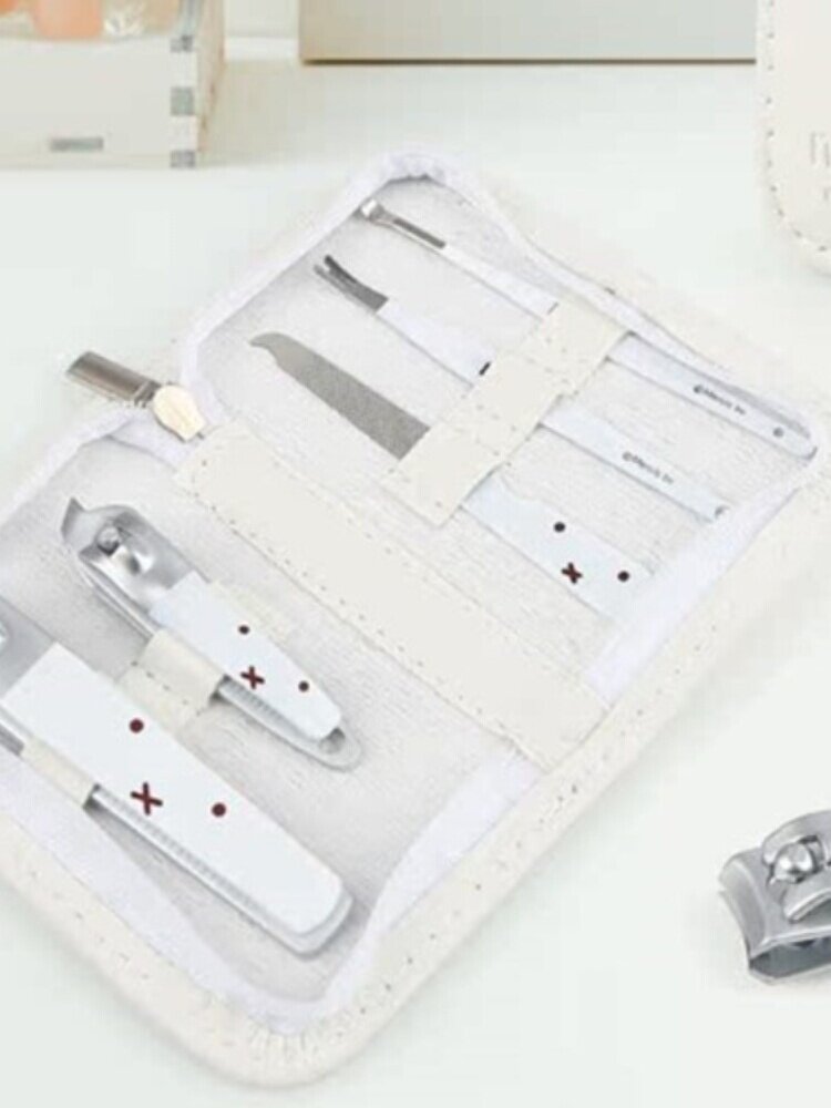 JIAOLAN 손톱깎이 세트 죽은 피부 푸시 발톱 가위 귀 파기 숟가락 네일 호일 홈 매니큐어 유물