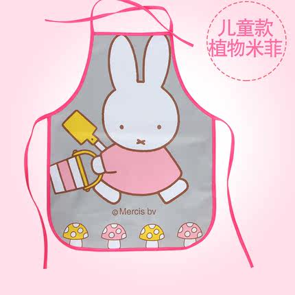 姣兰 米菲正品防水加厚 无袖防水围裙做饭厨师罩衣 儿童亲子围裙