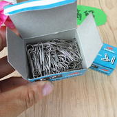 盒 镀镍回形针 回型针70枚 镀镍 办公文具 曲别针30mm