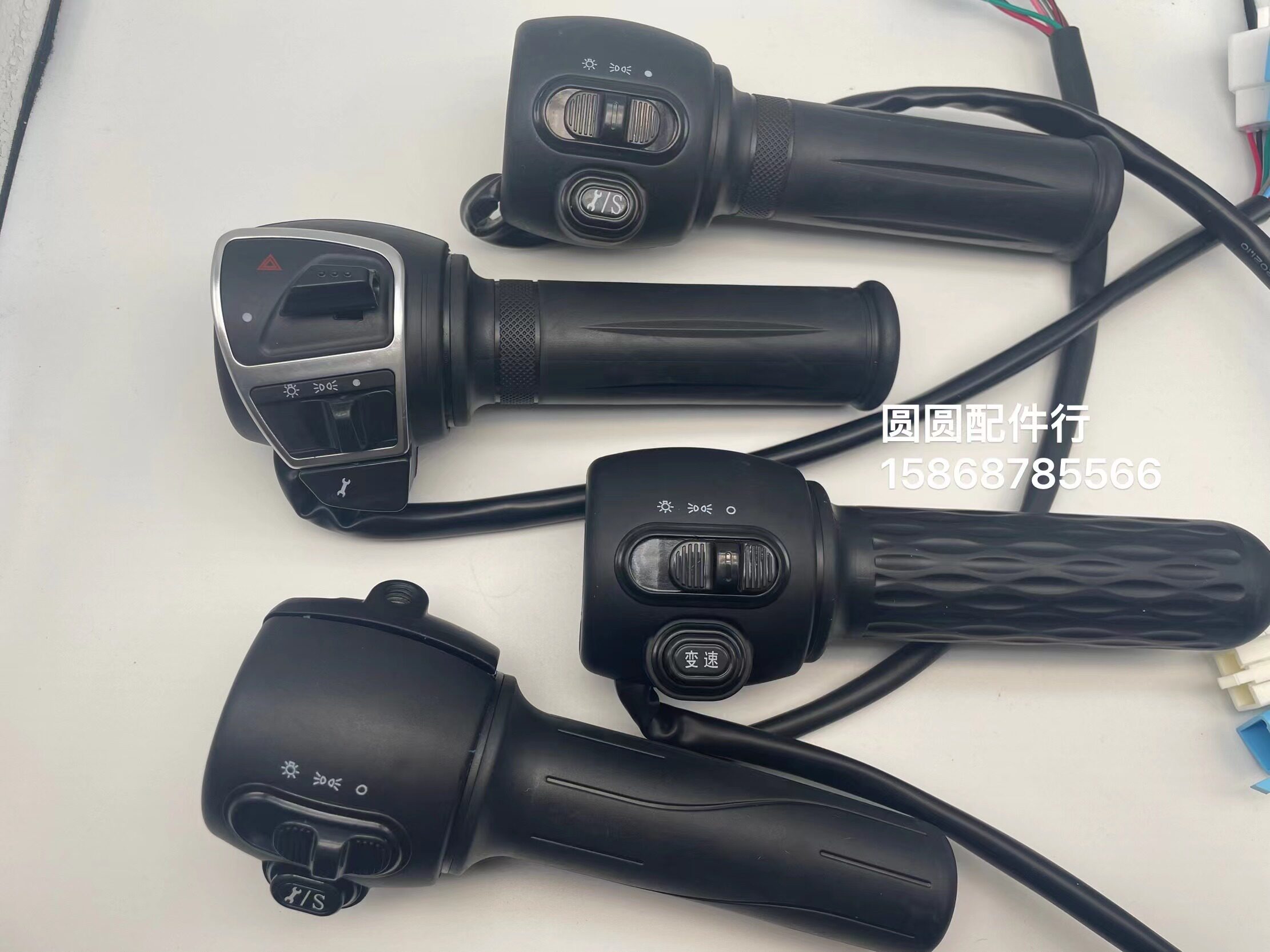 雅迪电动车电瓶车龟王踏板车M6迷米彩莱达左右组合开关油门连体