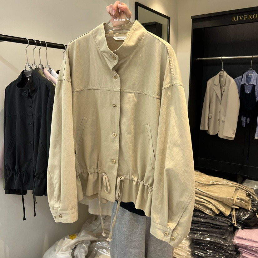 韩国东大门RIVEROOM 2026春季新款休闲百搭时尚立领宽松短款外套,女装/女士精品,短外套,淘宝优惠券,粉丝福利购,淘宝优惠卷
