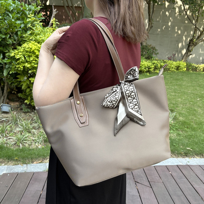 女包简约单肩手提包上班通勤大容量旅行尼龙布托特包轻便电脑包