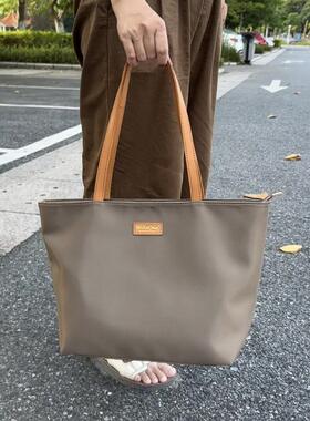 防水牛津布托特包女学生上课通勤包手提包大容量布包尼龙布单肩包