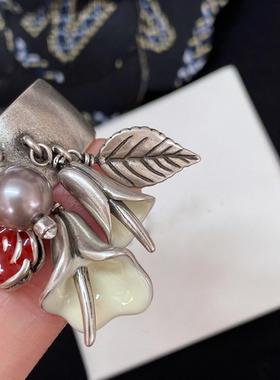 小众ins法式吊坠做旧戒指