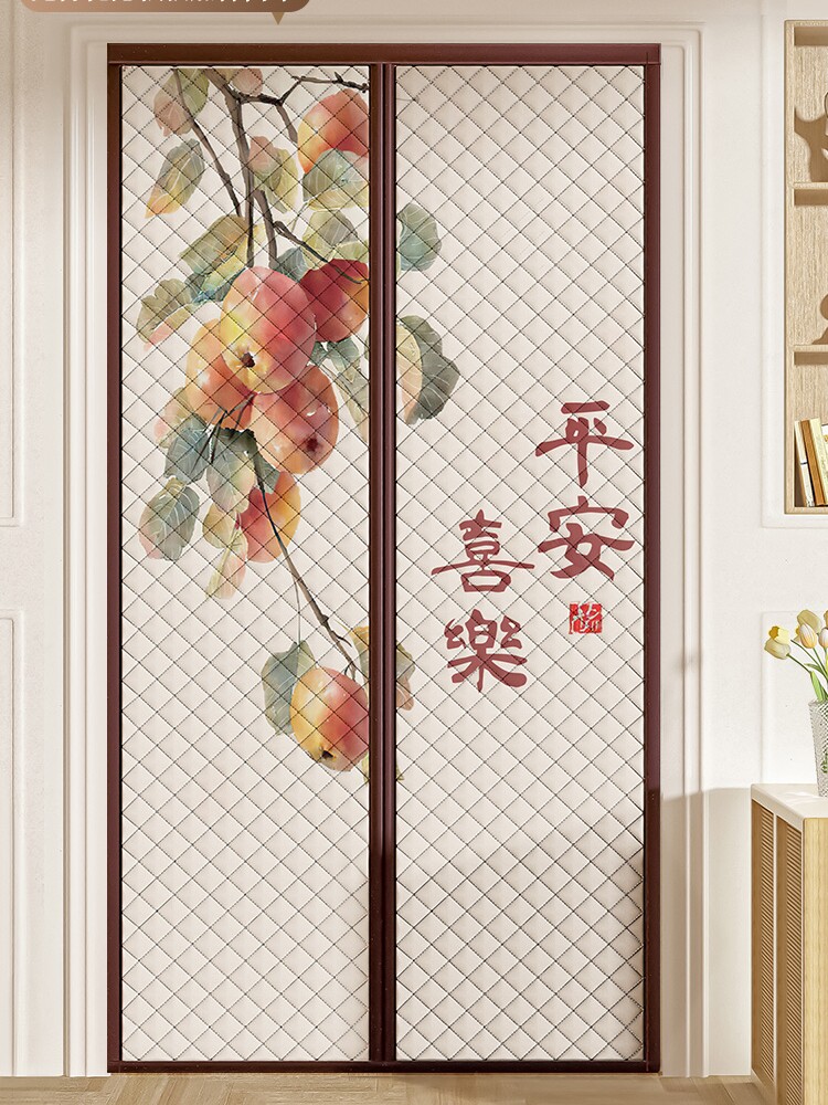 冬季自吸棉门帘保暖防风加厚防寒隔音密封磁性农村保温隔断帘子