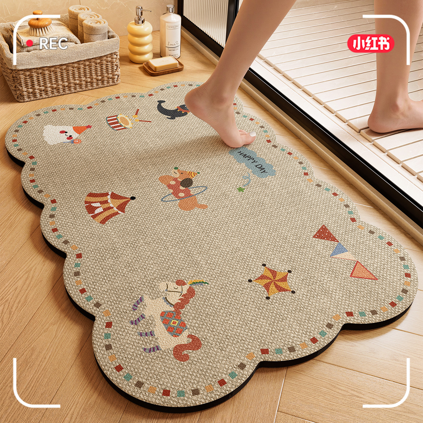 2025新款硅藻泥防滑脚垫浴室可擦洗卫生间吸水垫厕所进门口地垫子,居家布艺,家用脚垫,淘宝优惠券,粉丝福利购,淘宝优惠卷