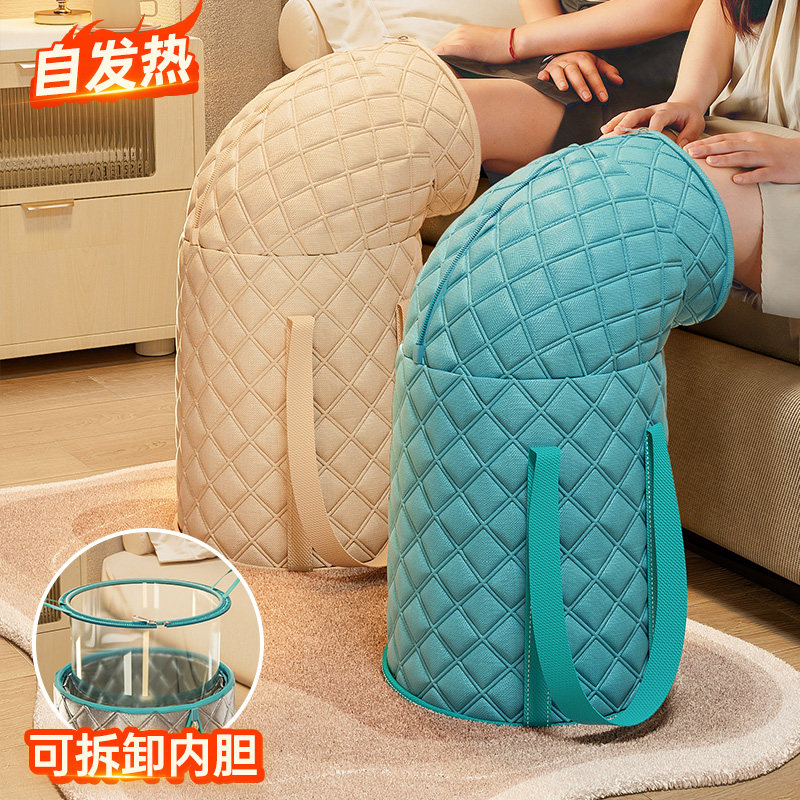 夹棉加厚泡脚桶家用泡脚袋养生高深桶过膝小腿折叠便携泡脚盆保暖