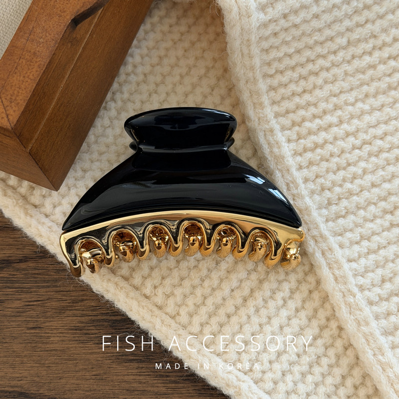 韩国进口ins博主质感黑气质复古棕百搭中号盘发法式抓夹半发抓,饰品/流行首饰/时尚饰品新,发饰,淘宝优惠券,粉丝福利购,淘宝优惠卷