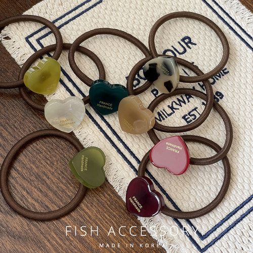 精致可爱果冻色小爱心发圈