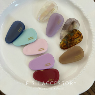 韩国进口France金标fever圆三角形发夹可爱气质甜美ins风刘海边夹