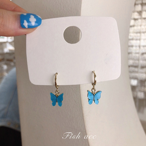 jennie同款小蝴蝶耳环