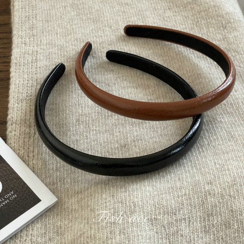 韩国高级感皮质洋气复古纹发箍