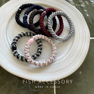 韩国进口明星同款 高马尾无痕发圈加粗高弹力基础发绳耐用舒适头绳