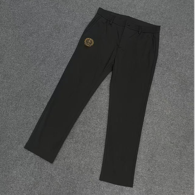 雷迪波er春夏新款ku564男士简约百搭黑色薄款九分裤