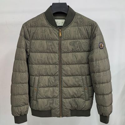 雷di波eryr585男士冬季新款军绿色字母印花棒球领时尚保暖羽绒服