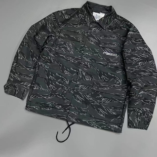 百搭宽松版 马ke华Fjk633男士 型 风翻领夹克时尚 迷彩工装 秋季 新款