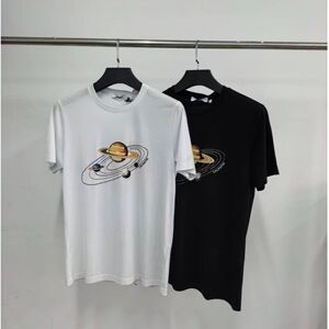 卡er拉fei尼dt012男士高端胸前重工刺绣黑白两色圆领短袖T恤