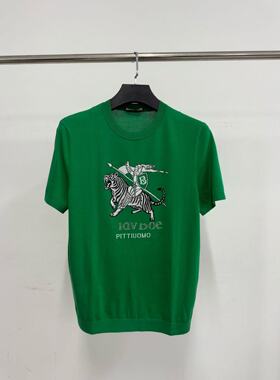 砖柜1799雷di波erdt034男士夏季针织高端烫钻短袖轻奢短袖