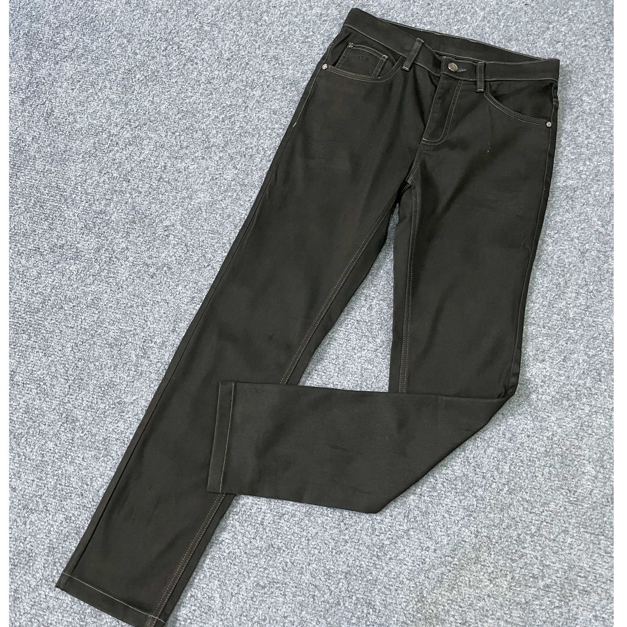 GVku771男士春秋季新款黑色简约百搭时尚休闲牛仔长裤