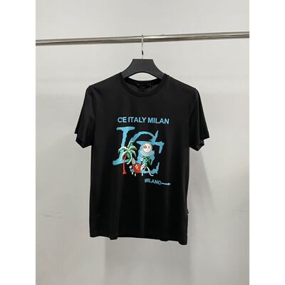 IC*男士 dt028液氮棉圆领字母印花短袖T恤休闲百搭
