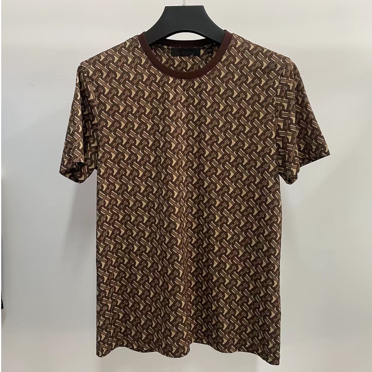 奥林dan顿新款dt768男士夏季满印字母短袖纯棉质感