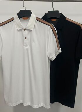 比家高端dt1019男士高端短袖polo衫黑白两色
