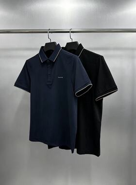 砖柜1299欧duDT081男士夏季新款轻奢商务休闲透气翻领短袖POLO衫