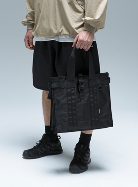 COMBACK新款托特包大容量男女上课通勤国潮磁力扣黑色手提包情侣