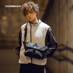 COMBACK潮流百搭休闲挎包单肩时尚斜挎包尼龙背包男士通勤邮差包