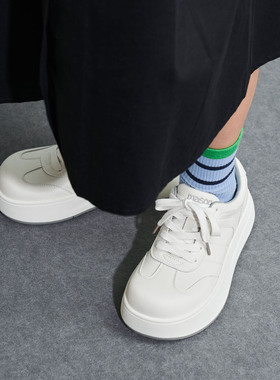 玛速主义2026年新款厚底休闲鞋运动小白鞋百搭面包鞋潮板鞋女春季