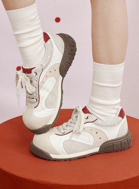 玛速主义2026新款百搭平底运动鞋女春小众设计感大头鞋厚底休闲鞋