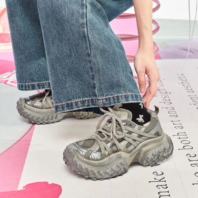 玛速主义老爹鞋厚底擦色脏脏鞋潮