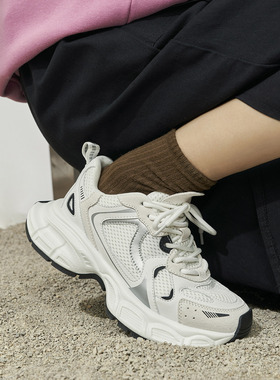 玛速主义2026新款时尚休闲运动鞋女春轻便百搭厚底老爹鞋透气单鞋