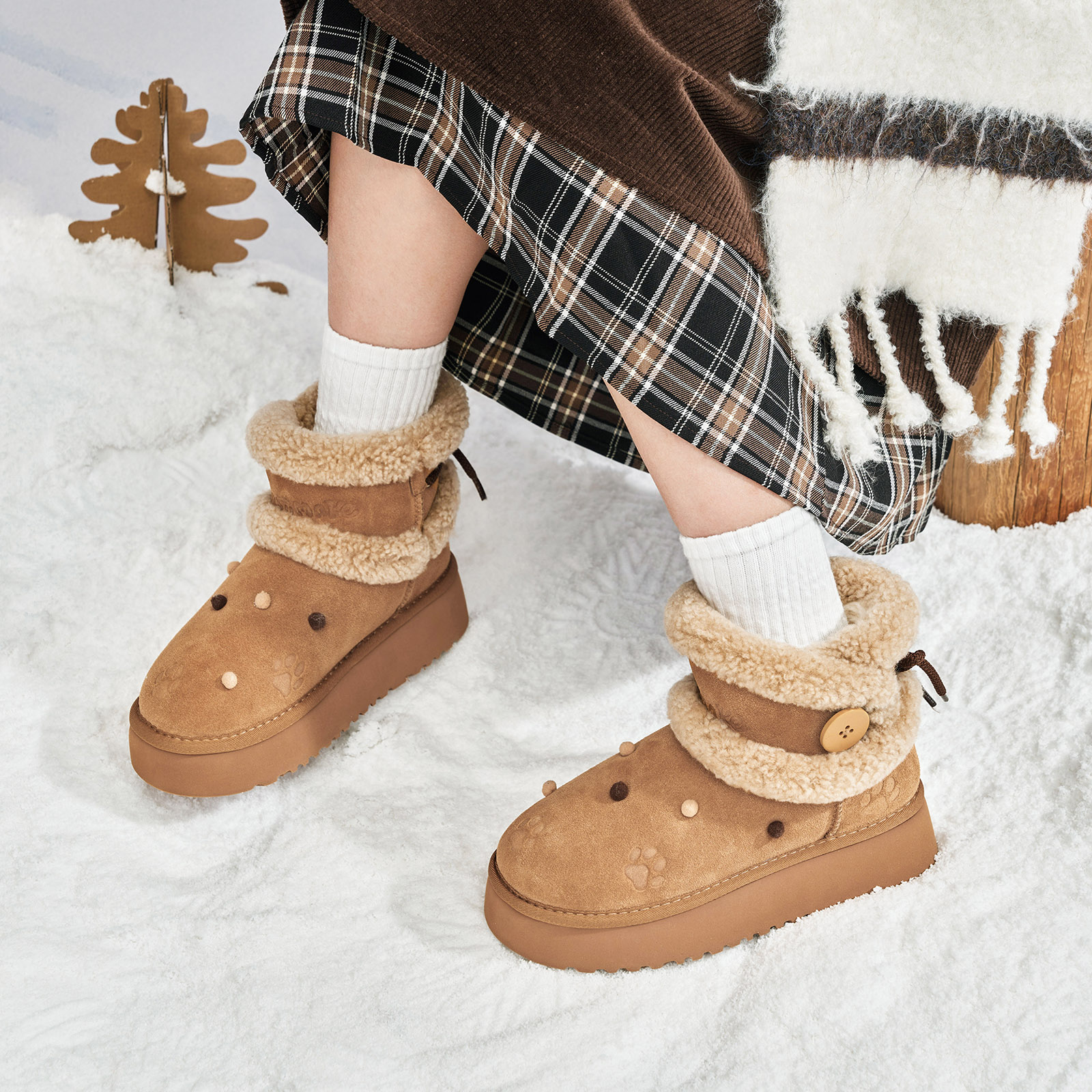 玛速主义雪地靴保暖百搭