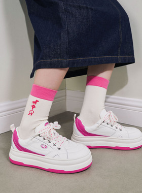 玛速主义单鞋女2026年春季新款时尚厚底板鞋百搭休闲鞋运动小白鞋